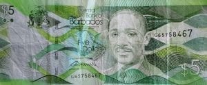 Five ($5) Barbados Dollars