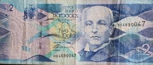 Two ($2) Barbados Dollars