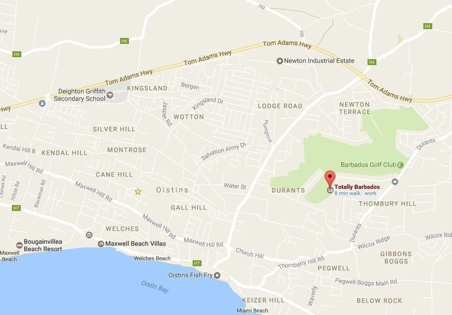 Totally Barbados Google Map Location
