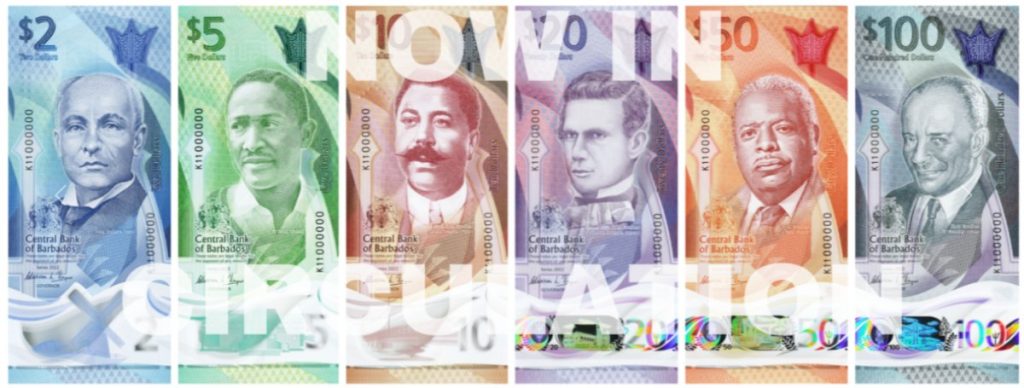 Barbados Polymer Bank Notes